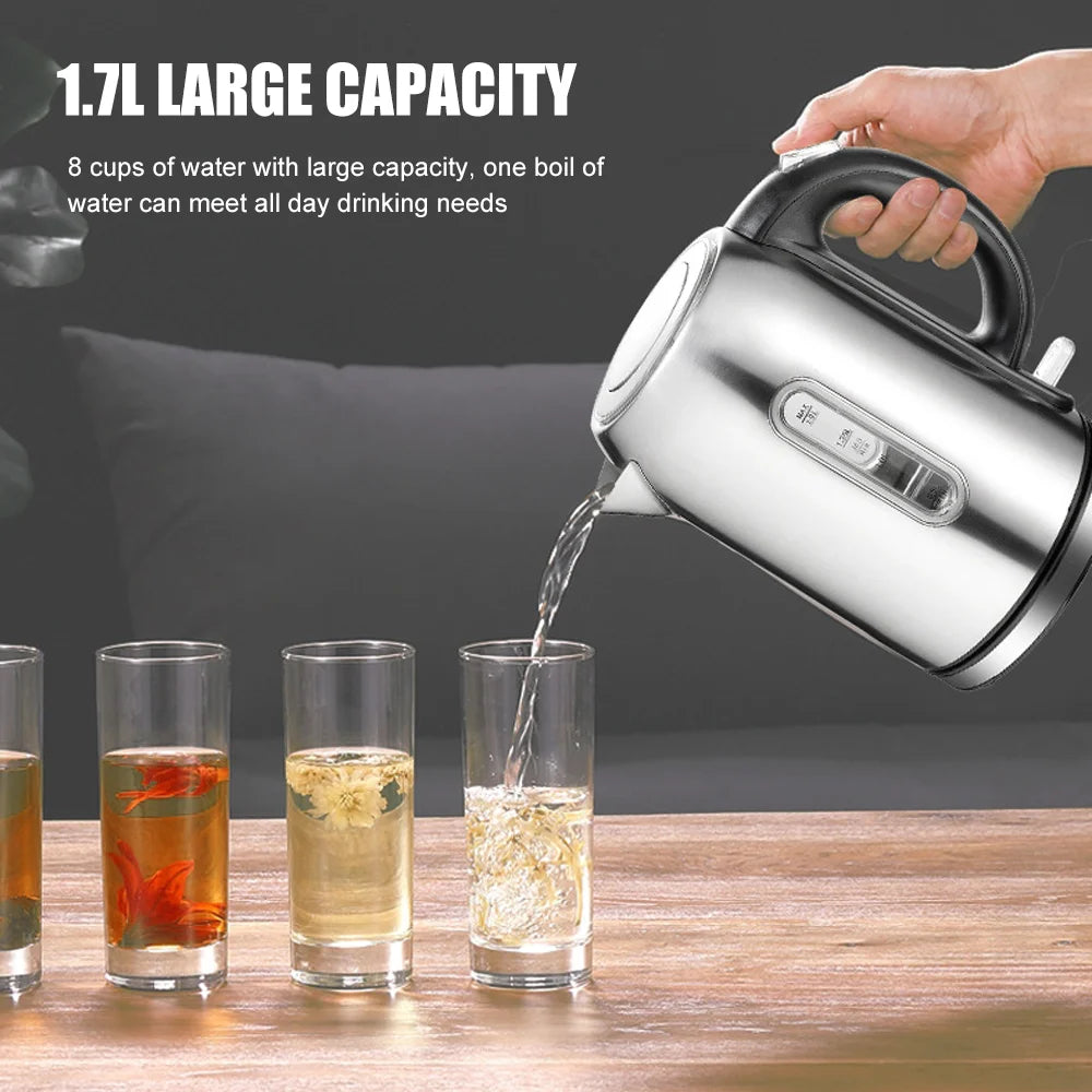 1.7L Electric Kettle 1850-2200W Fast Hot boiling Stainless Water Kettle Teapot Auto power-off overheating protection Kettle