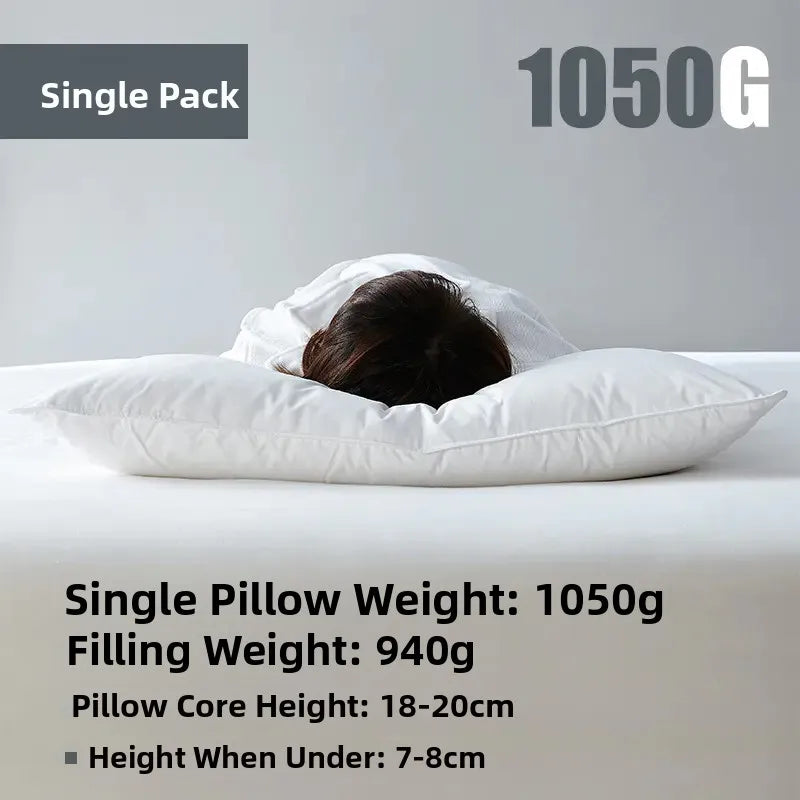 Canasin Low Pillow Hotel Quali Sp Ne Support Fiber Pillow Waable Comforter Rectangular ape Adult Single Use
