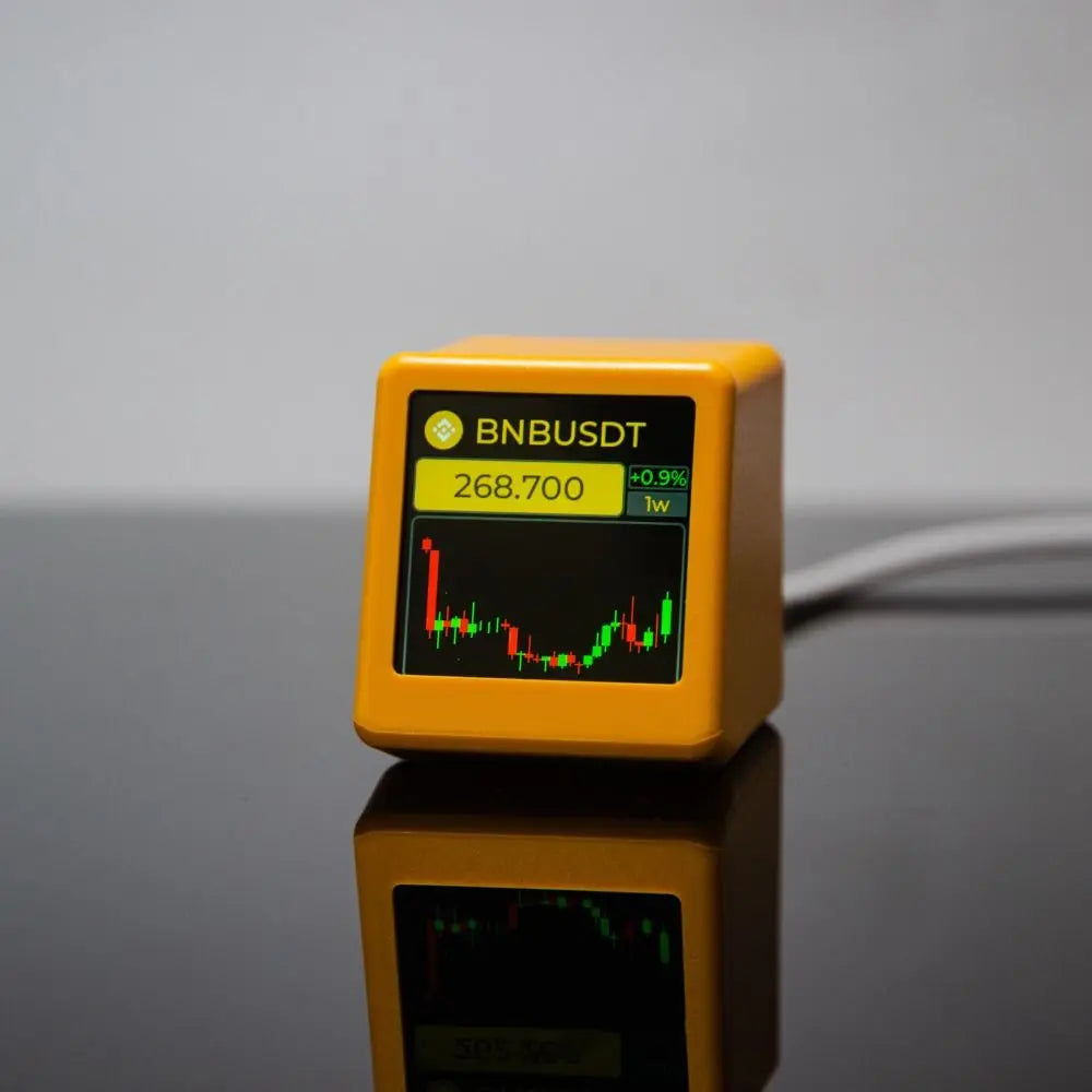 Stock and Exchange Rate Price Tracker GeekMagic Bitcoin Price Display Multifunctional Top Touch Button Smart Weather Clock