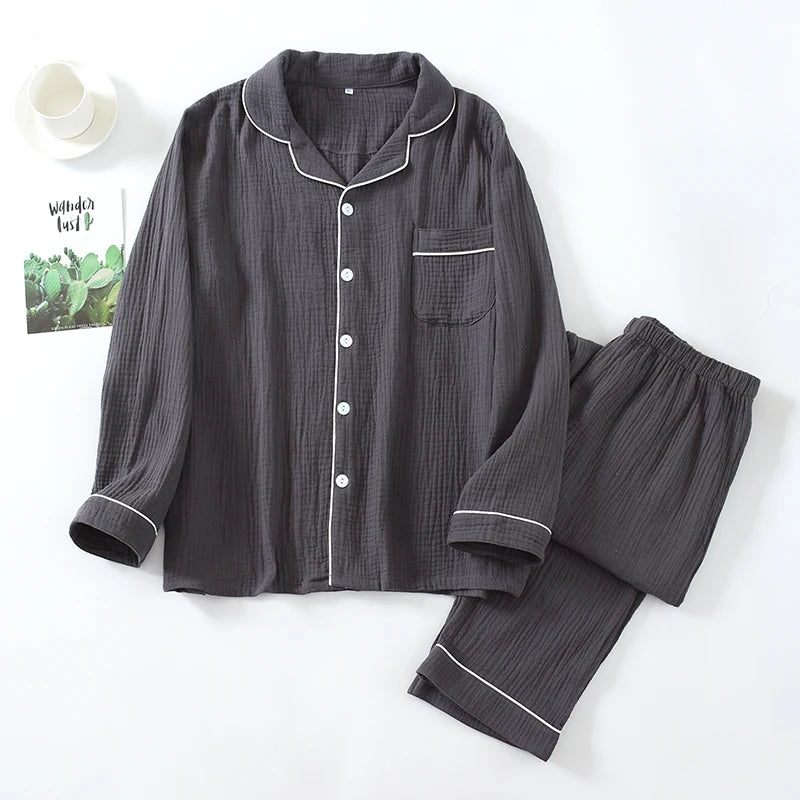 Men's Summer Autumn Spring Thin Pure Cotton Flannel Spwear Home Clothes Large Size Dad Waed Flannel Can Be Worn outside