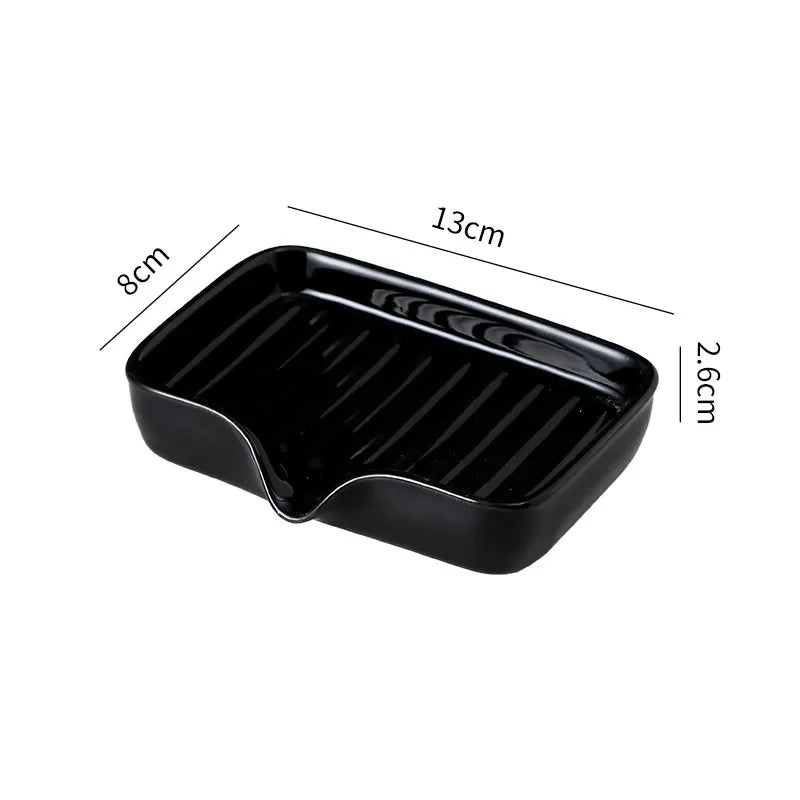 1Pc European Style Soap Dish Ceramic Soap Holder Restroom Storage Tray Home Drain Soap Dishes Exquisite Bathroom Accessories
