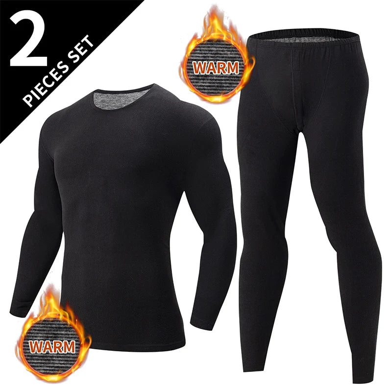 2/4 Pcs Men's Solid Color Simple Autumn And Winter Thermal Underwear Comfortable And Casual Bottoming Underwear Teenagers Pajama