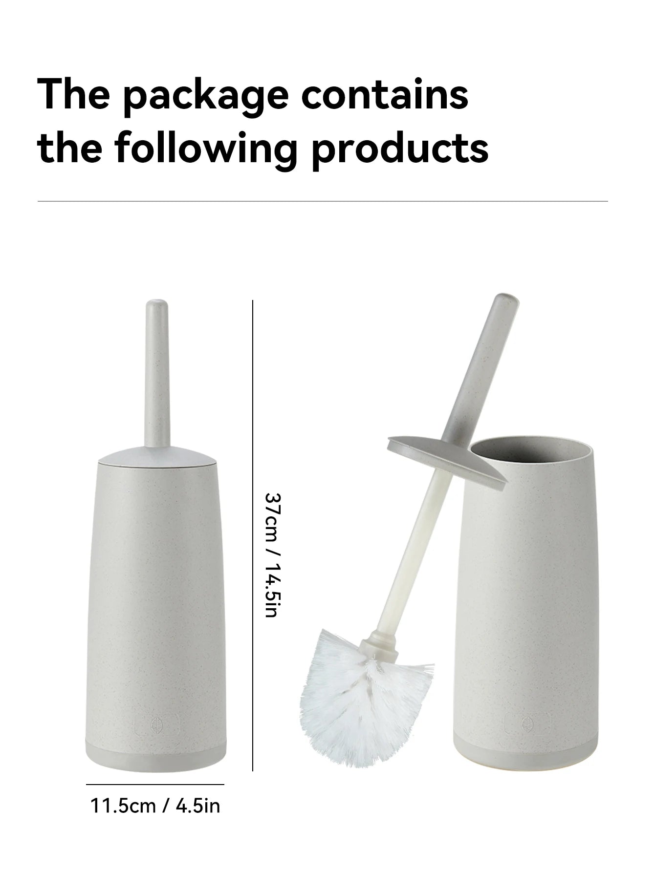 WORTHBUY Household Bathroom Cleaning Brush Long Handle Toilet Brush WC Splash Proof Toilet Cleaning Brush Bathroom Accessories