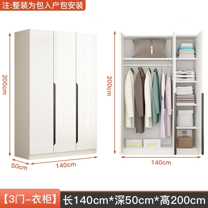 Nordic Luxurious Modern Wardrobe White Doors Women Clothes Wardrobe Organizer Cupboard Roupeiro De Quarto Bedroom Furniture