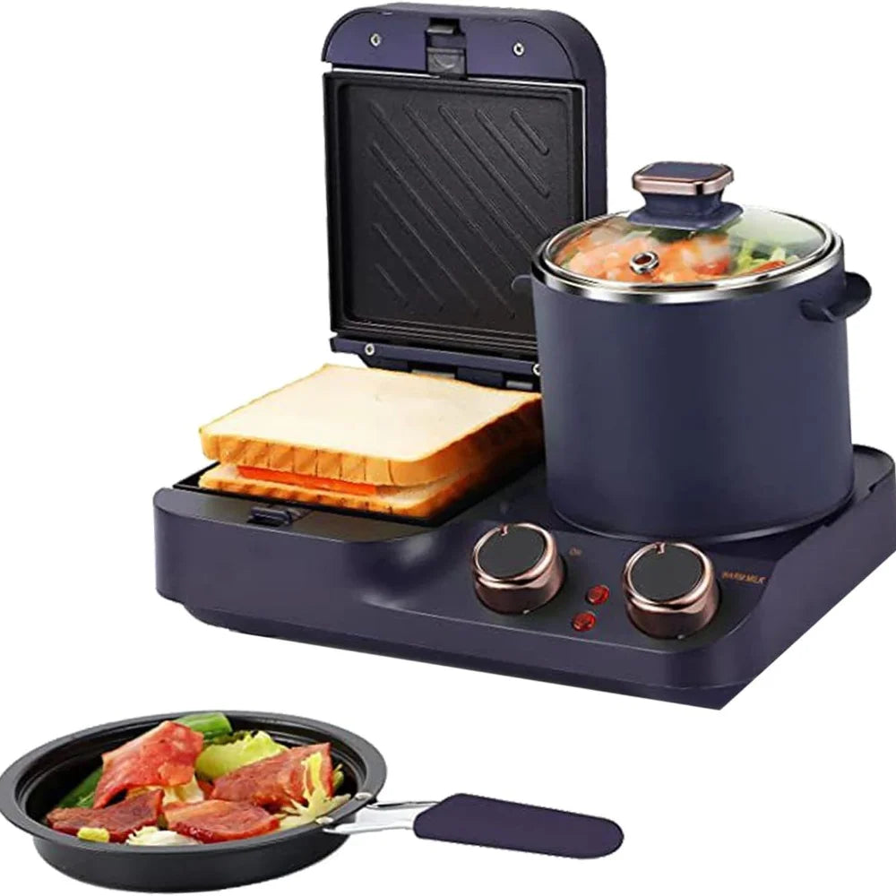 3 in 1 Breakfast Machine Multifunctional Sandwich Machine Steak Frying Machine can Make Steamed Buns Fried Eggs Pancakes