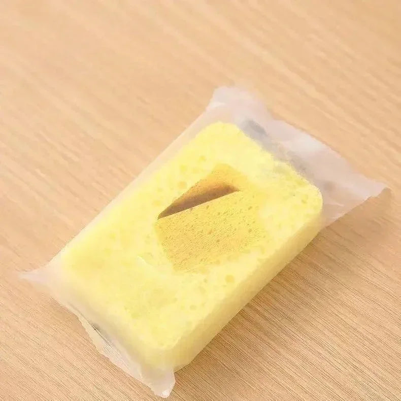 5PCS Kitchen Thickened Wood Pulp Cotton Sponge Cleaning Non-oil Sponge Block for Dishwashing Utensils Cleaning Cloth Dish Brush
