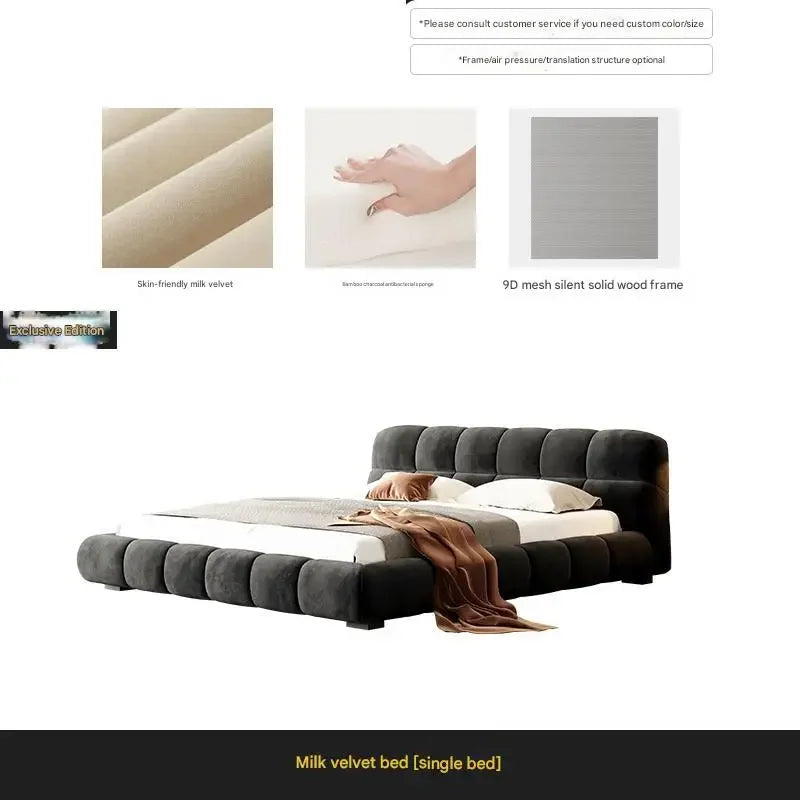 Beauty European Bed Modern Bedroom Sun Double King Size Luxury Bed Wooden Sleeping Safe Massage Camas De Casal Salon Furniture