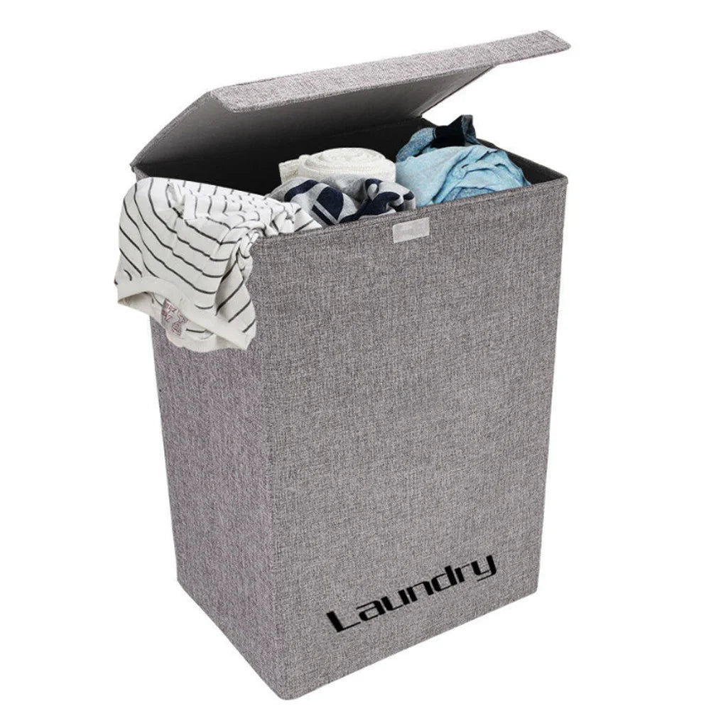 Foldable Laundry Basket Clothes Storage Bin with Rope Handle