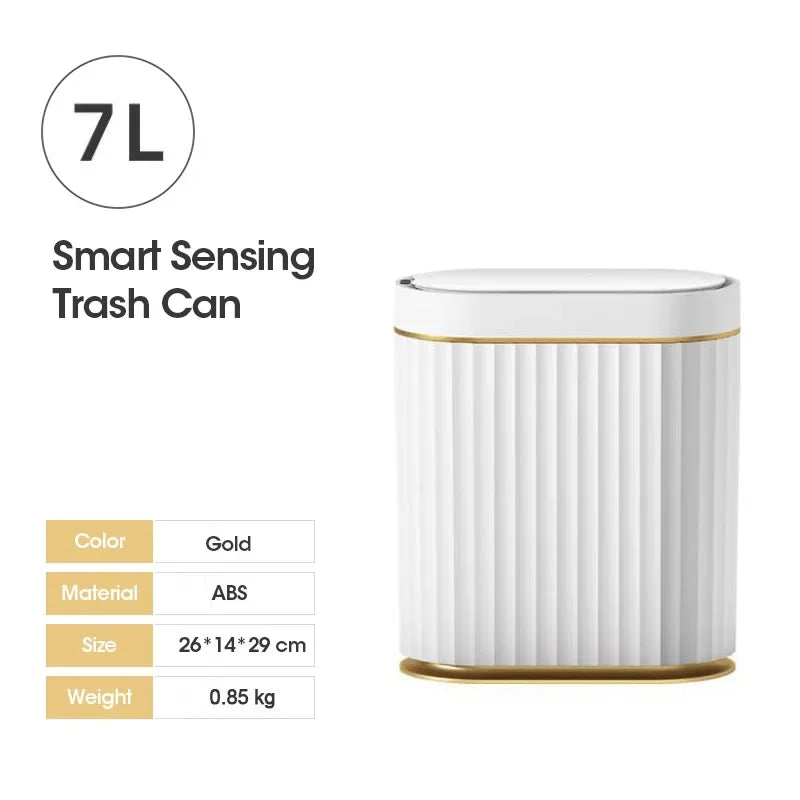 5L/7L/9L Smart Trash Can Electronic Automatic Smart Sensor Garbage Bin Household Toilet Waste Garbage Can for Kitchen Bathroom