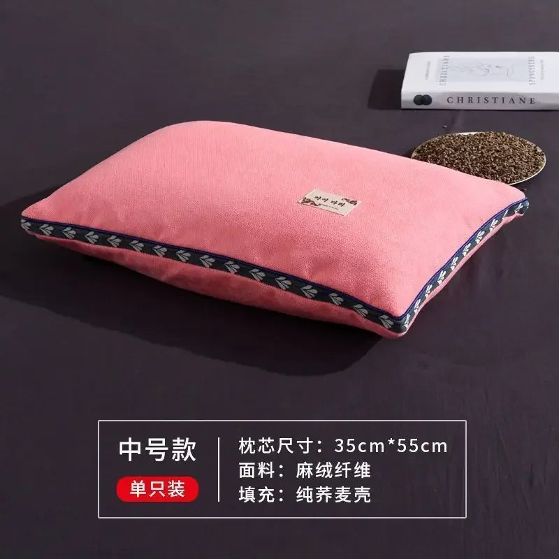 Pure buckwheat husk pillow cervical pillow adult cervical pillow