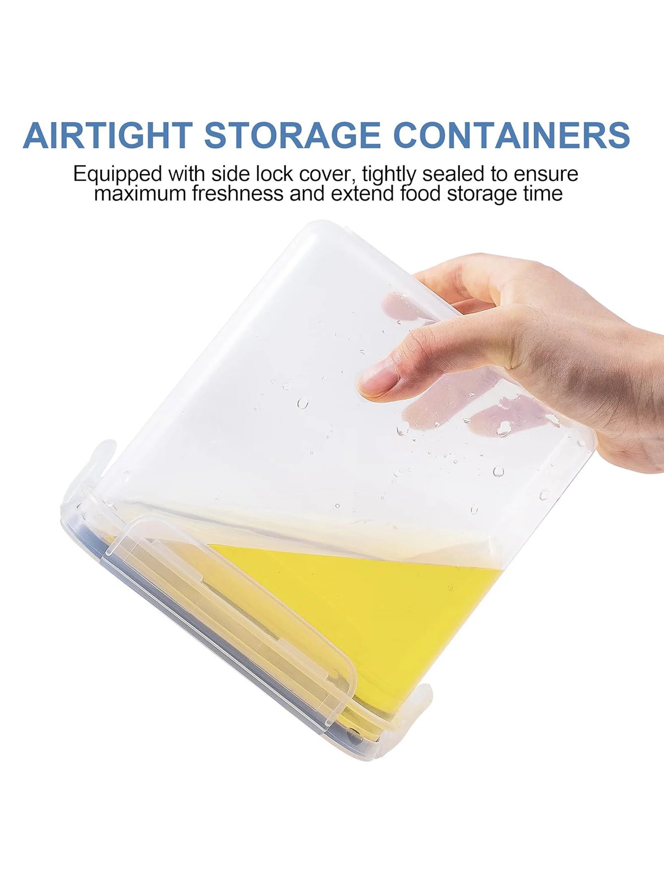 6pcs Sealed food storage containers with LIDS, candy jars with LIDS,  plastic food jars with LIDS for kitchen and pantry organiz