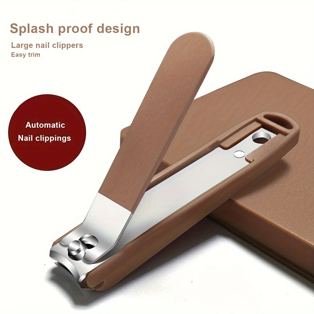 manicure set 6Pcs Stainless steel splash proof nail clippers  household nail scissors pedicure special nail clipper tool