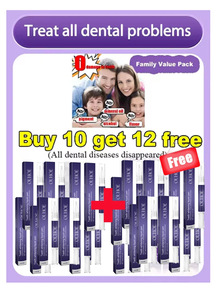 Ouhoe V34 Professional Teeth Whitening And Repair Gel Breaks Down The Stains On The Tooth Surface To Achieve Highly Efficient