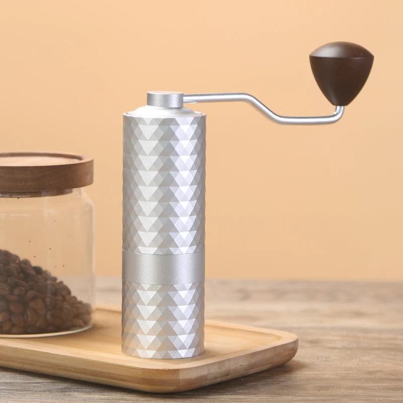 HAVMORE Upgrade Manual Coffee Grinder CNC Professional Stainless Steel Diamond Adjustable Manual Burr Coffee Bean Grinding