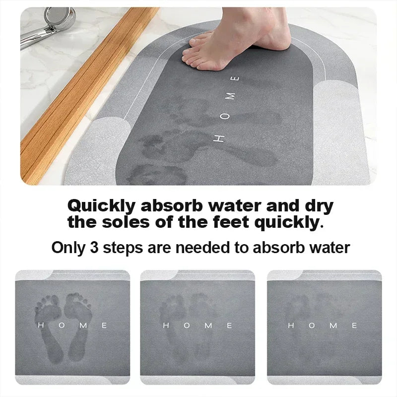 Super Absorbent Floor Mat: Quick Drying, Non-slip, Easy to Clean - Ideal for Bathroom, Doorway, Kitchen - Dropship Available
