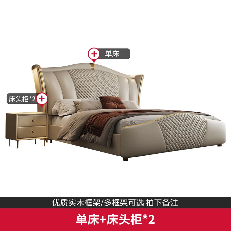 King Size Luxury Massage Bed Modern Design Safe Sleeping Sofa Bed Human Dog Double Letto Matrimoniale Lounge Suite Furniture