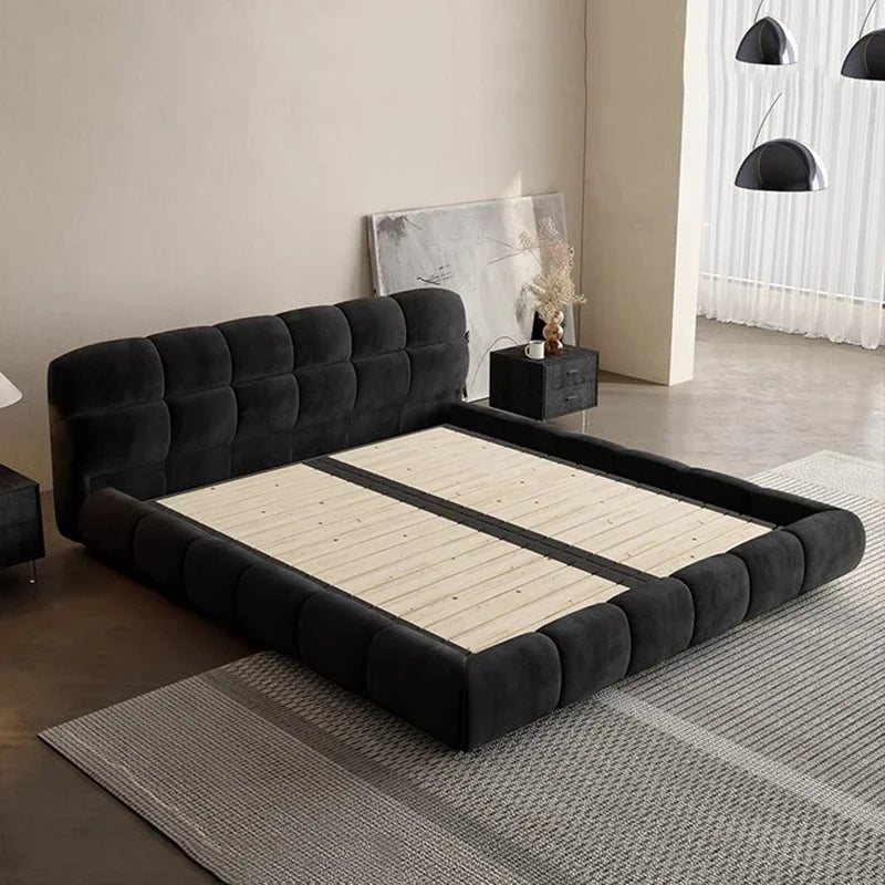 Beauty European Bed Modern Bedroom Sun Double King Size Luxury Bed Wooden Sleeping Safe Massage Camas De Casal Salon Furniture