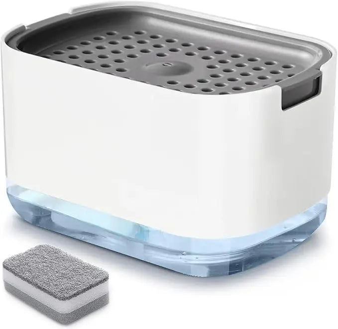 Kitchen Soap Dispenser Set Soap Pump with Rag Holder Kitchen Sink Organizer Set with Sponge Holder Rag Holder Soap Dispenser