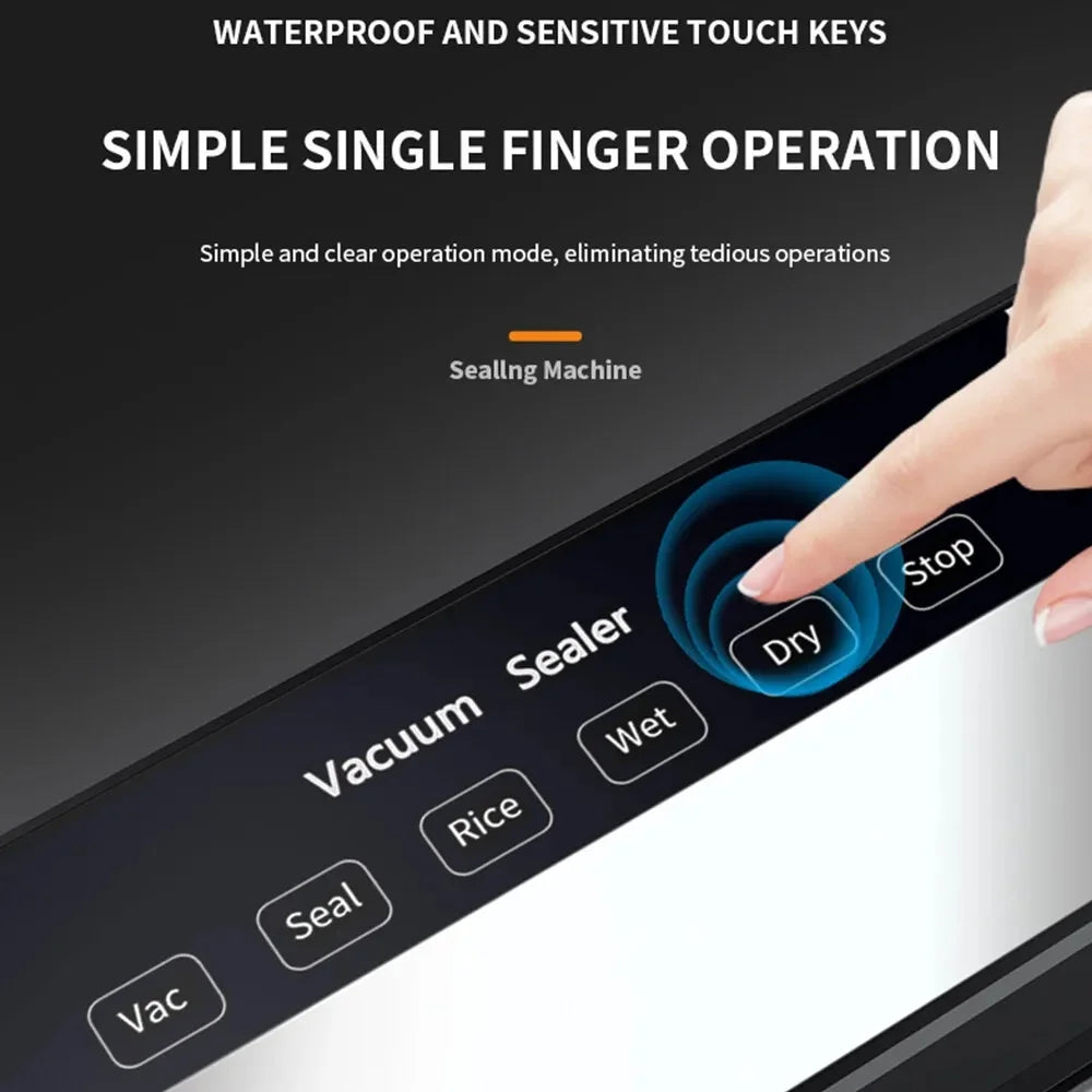 BRIEFNESS Electric Sealer Vacuum Machine Black Multifunctional Food Vacuum Sealer with Vacuum Bag Vacuum Packaging Machine