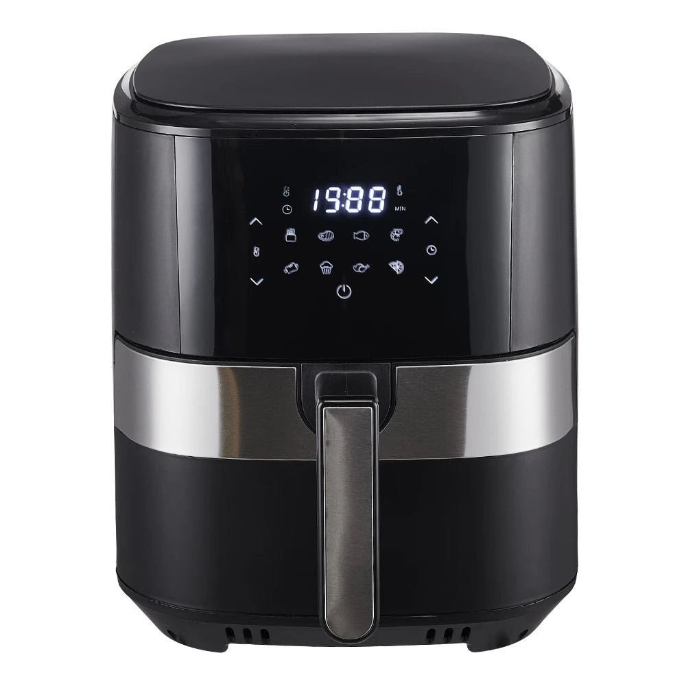 KOMORE 8L Touch Control Air Fryer with Display 8 Preset Modes &60 Minutes Timer & 80°C-200°C Adjustable Temperature