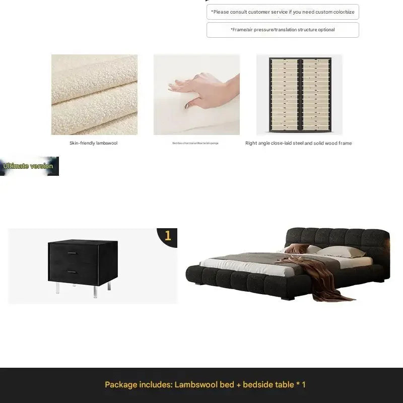 Beauty European Bed Modern Bedroom Sun Double King Size Luxury Bed Wooden Sleeping Safe Massage Camas De Casal Salon Furniture