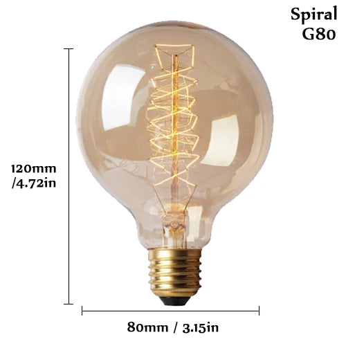 8/10pcs Retro Edison Light Bulb E27 220V 110V 40W ST64 G80 G95 T10 T45 T185 A19 A60 Filament Incandescent Ampoule Vintage Lamp