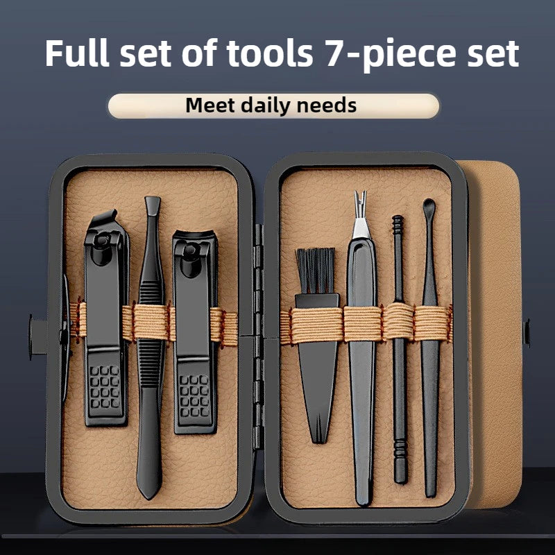 7/16/24 Pcs Manicure Set Professional Nail Clipper Kit Stainless Steel Manicure Kit,nail Care Tools with Luxurious Travel Case