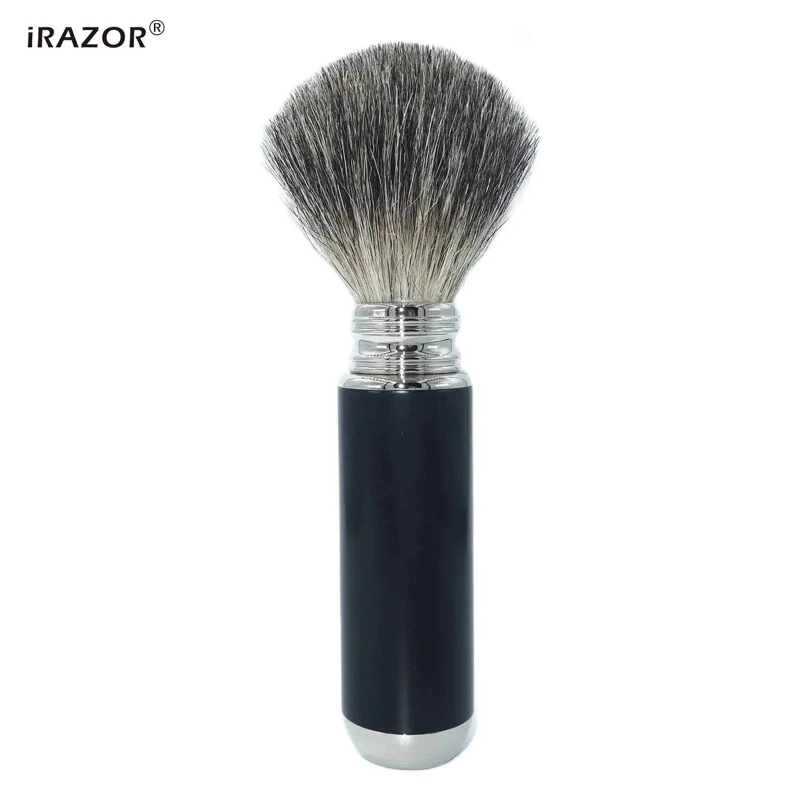 Magyfosia Pure Badger Hair Brush Aluminium Tube Holder for Men's Mustache Shaver and Barber Beard Tool Travel Gift Set