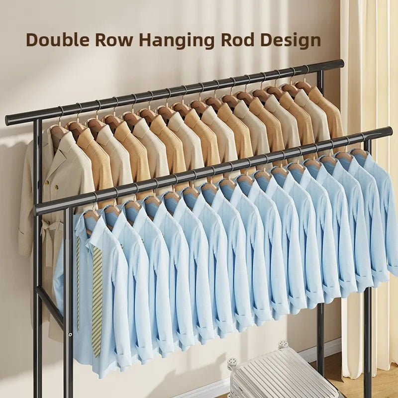 Simple Floor-Mounted Clothes Drng Ra Indoor Balcony Dormi Coat Hanger Metal Clothesline Holder Easy to Use
