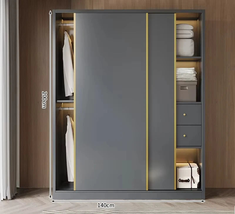 Clothes Girls Wardrobe Storage Gold Black Modern Display Wardrobe European Multifunction Vitrinas Cristal Expositoras Furniture