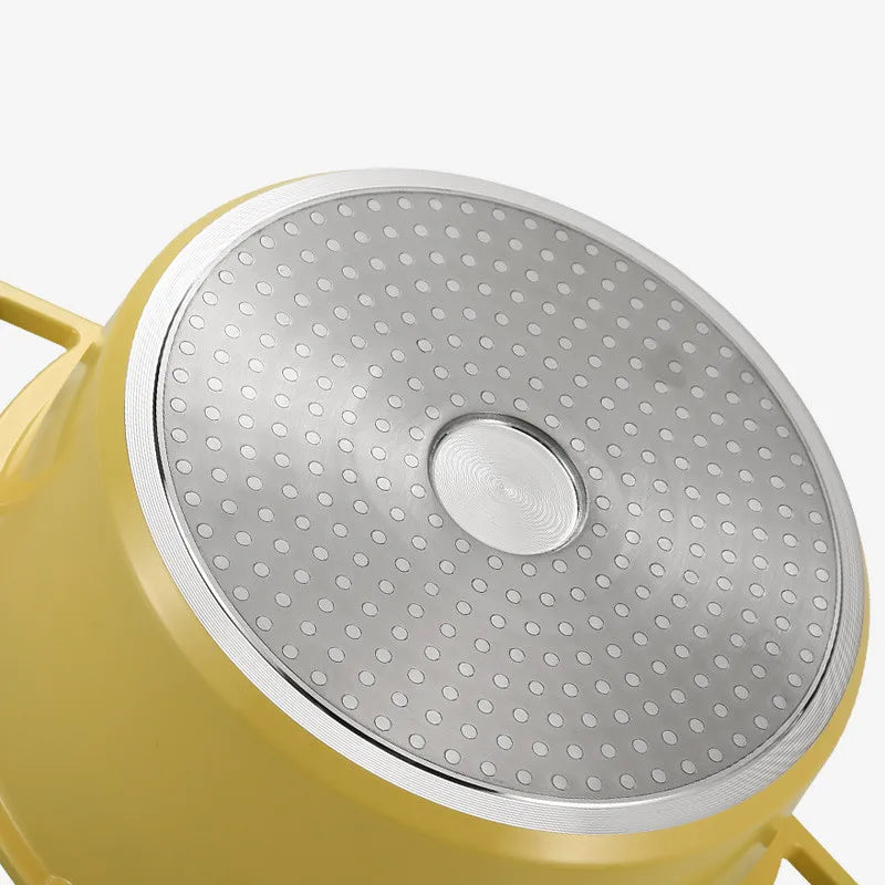 Enameled Cast Aluminum Dutch Oven With Lid 4.7L Stew Pot for Bread Baking Casserole Dish Nonstick Pan For All Heat Source 24cm