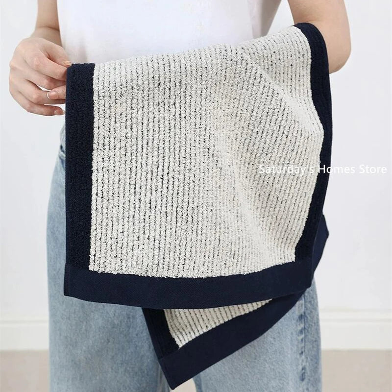 Nordic Pure Cotton Skin-friendly Lazy Face Towels Absorbent Bathroom Towel Class A Combed Long-Staple Kids Towel Beach Towel