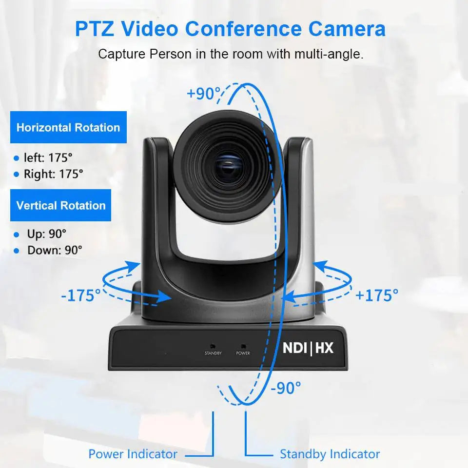 Runpu NDI PTZ Camera Ai Tracking Conference Camera Ptz Video SDI HDMI USB POE Live Streaming Camera for Video Confere Church