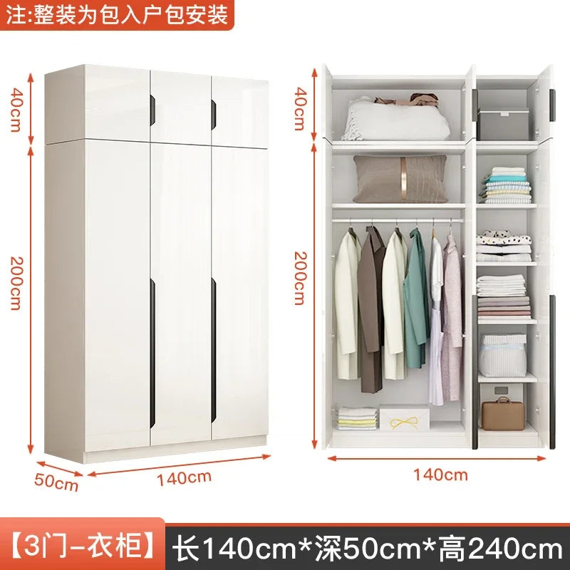 Nordic Luxurious Modern Wardrobe White Doors Women Clothes Wardrobe Organizer Cupboard Roupeiro De Quarto Bedroom Furniture
