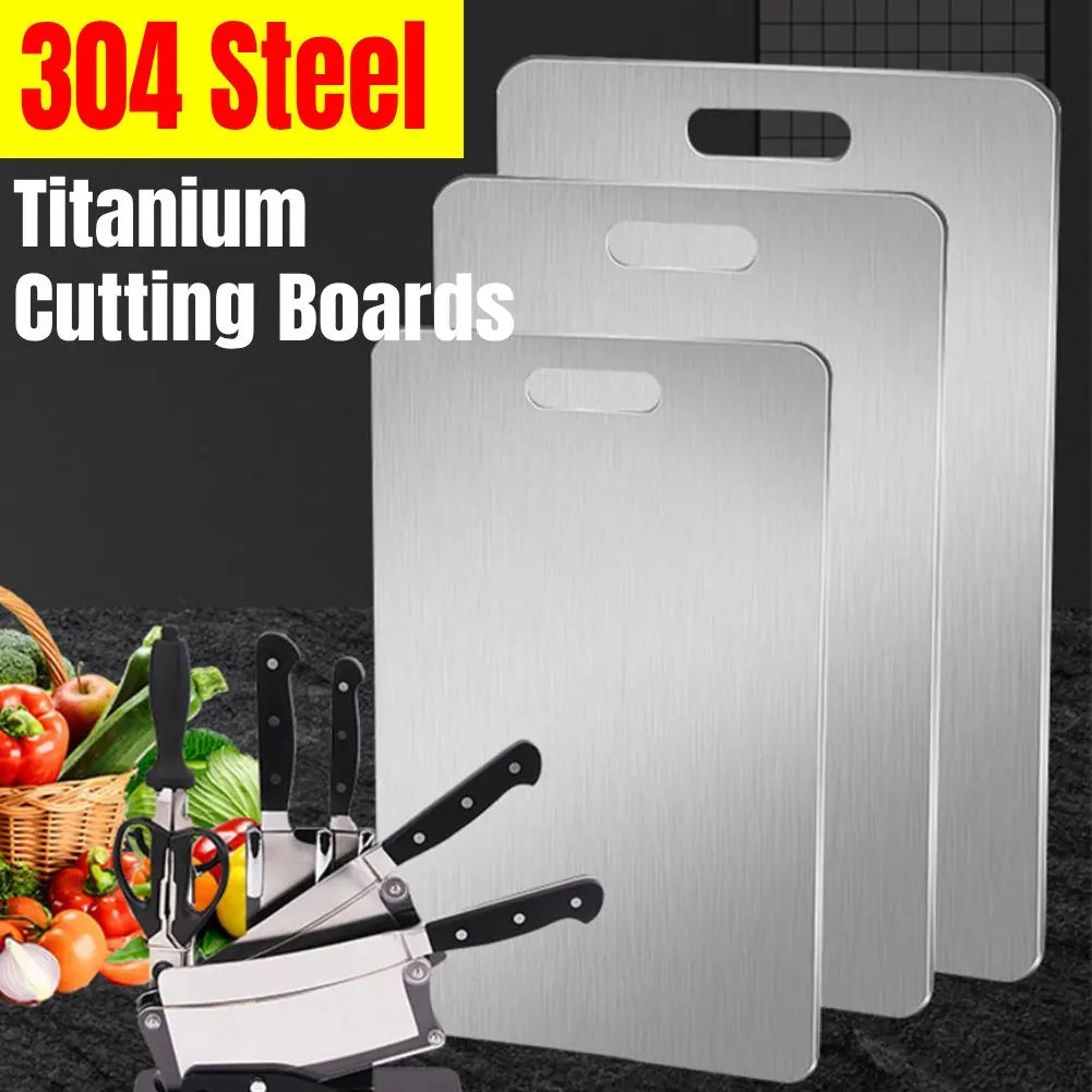 Stainless Steel Thickened Cutting Board Antibacterial Mildew-proof Kneading Dough Board Kitchen Fruit vegetable Cutting Board