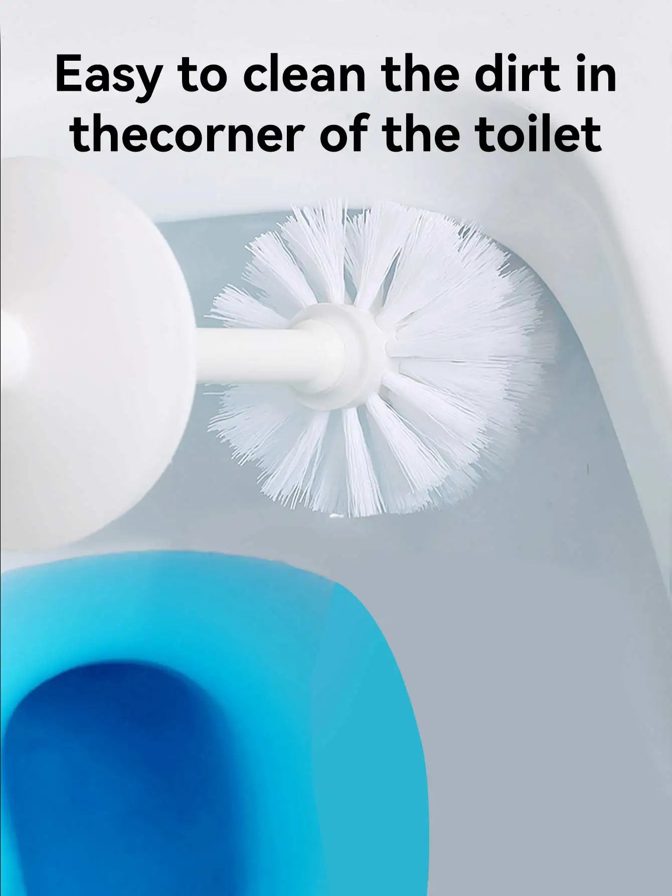 WORTHBUY Household Bathroom Cleaning Brush Long Handle Toilet Brush WC Splash Proof Toilet Cleaning Brush Bathroom Accessories