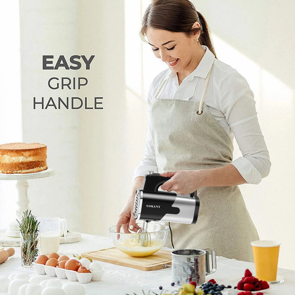 Cake Cream Whipper 5-Speed Automatic Handheld Blenders Multifunctional Stainless Steel Household Baking Tool