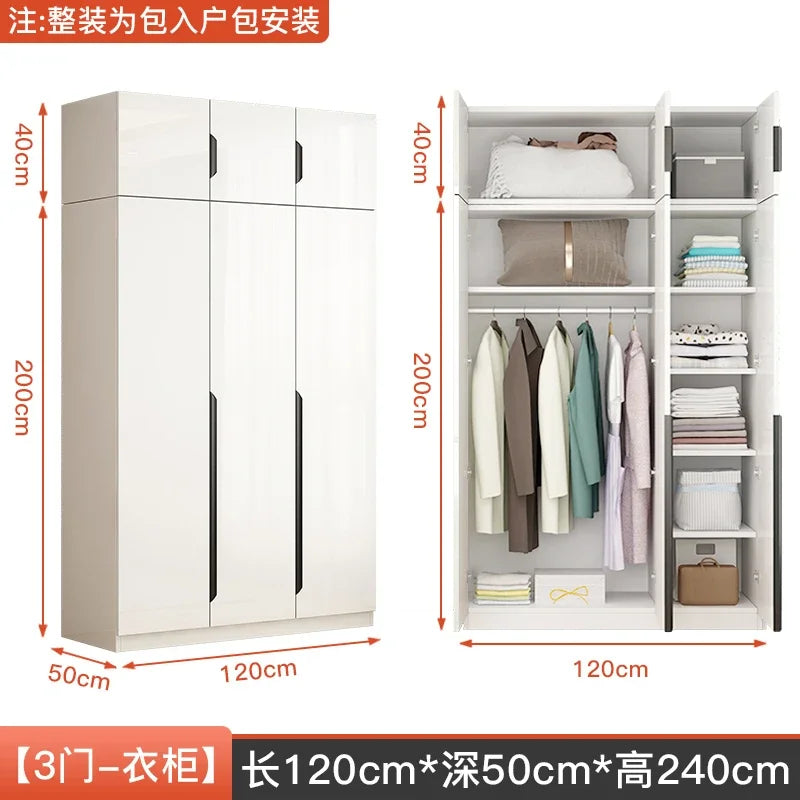 Nordic Luxurious Modern Wardrobe White Doors Women Clothes Wardrobe Organizer Cupboard Roupeiro De Quarto Bedroom Furniture