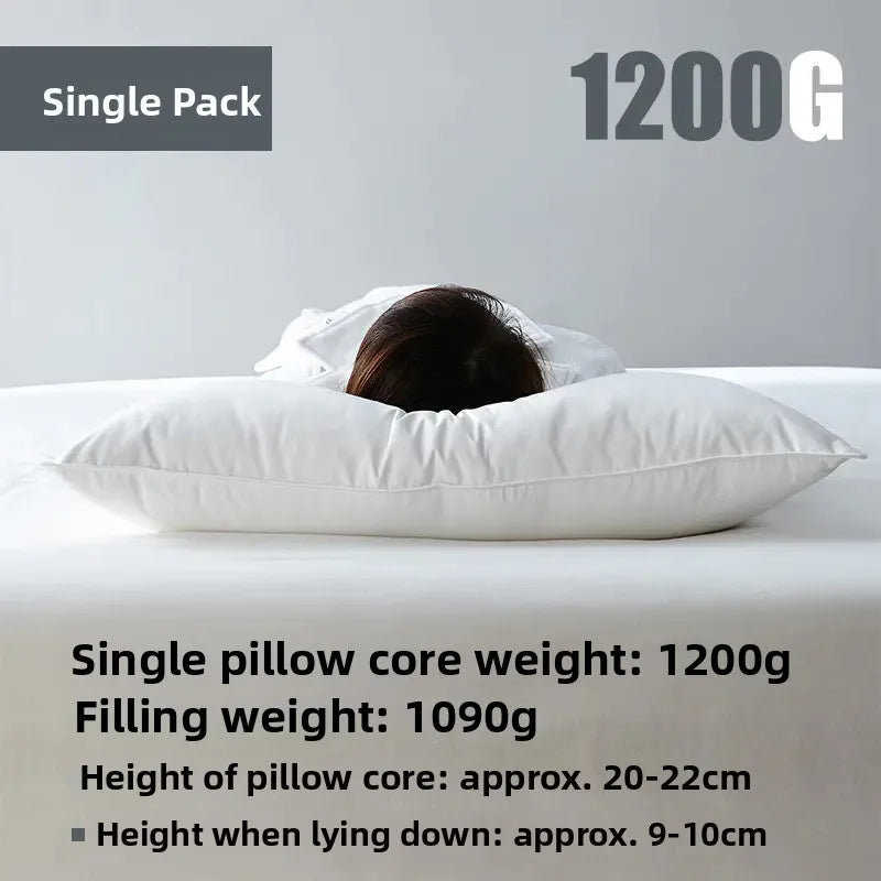 Canasin Low Pillow Hotel Quali Sp Ne Support Fiber Pillow Waable Comforter Rectangular ape Adult Single Use