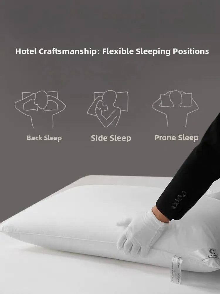 Canasin Low Pillow Hotel Quali Sp Ne Support Fiber Pillow Waable Comforter Rectangular ape Adult Single Use