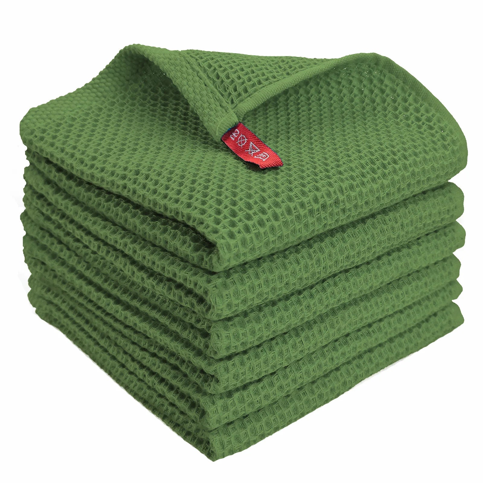 1 Pcs100% Cotton Waffle Woven Kitchen Dish Cloths, Super Soft Tea Towels,Absorbent Quick Dry Cleaning Dish Towels,12x12 Inches