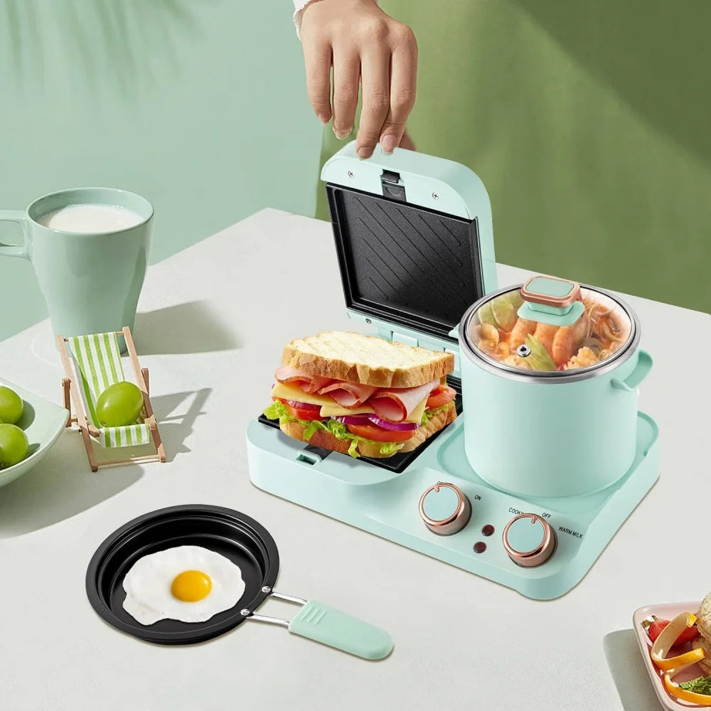 3 in 1 Breakfast Machine Multifunctional Sandwich Machine Steak Frying Machine can Make Steamed Buns Fried Eggs Pancakes