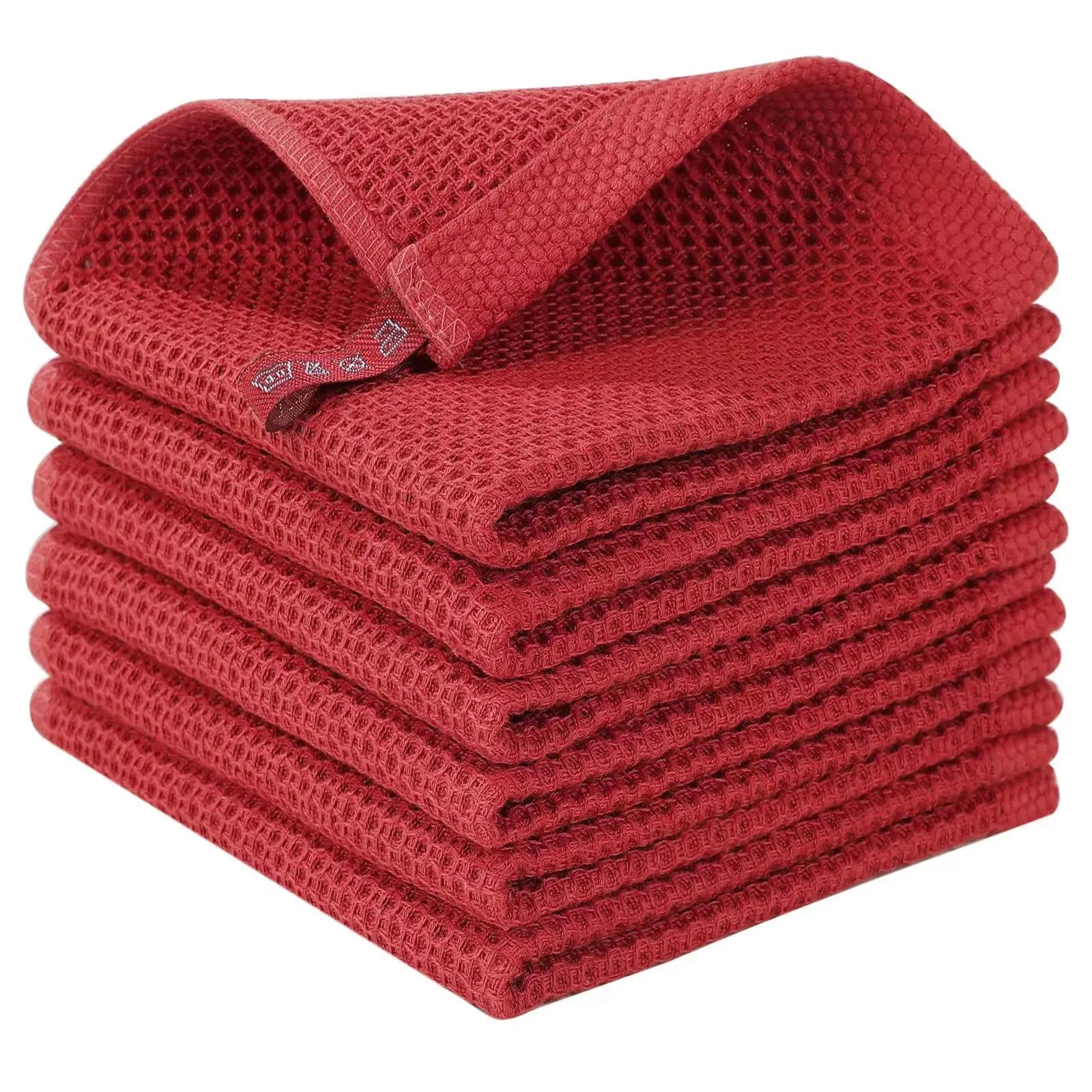 1 Pcs100% Cotton Waffle Woven Kitchen Dish Cloths, Super Soft Tea Towels,Absorbent Quick Dry Cleaning Dish Towels,12x12 Inches