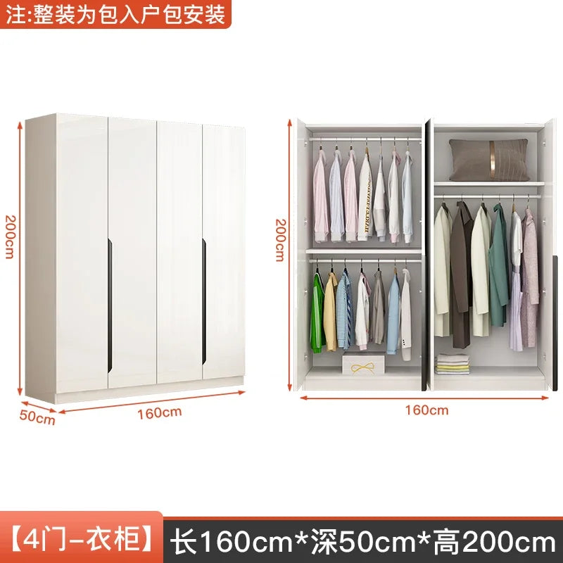 Nordic Luxurious Modern Wardrobe White Doors Women Clothes Wardrobe Organizer Cupboard Roupeiro De Quarto Bedroom Furniture