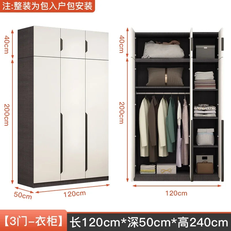 Nordic Luxurious Modern Wardrobe White Doors Women Clothes Wardrobe Organizer Cupboard Roupeiro De Quarto Bedroom Furniture