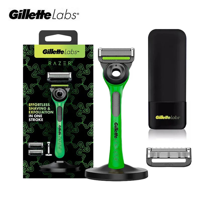 Gillette Labs Razor Co-branded Razor Set Flexdisc 5-Layer Blade Sharp Beard Shaving Men‘s Razor with Stand