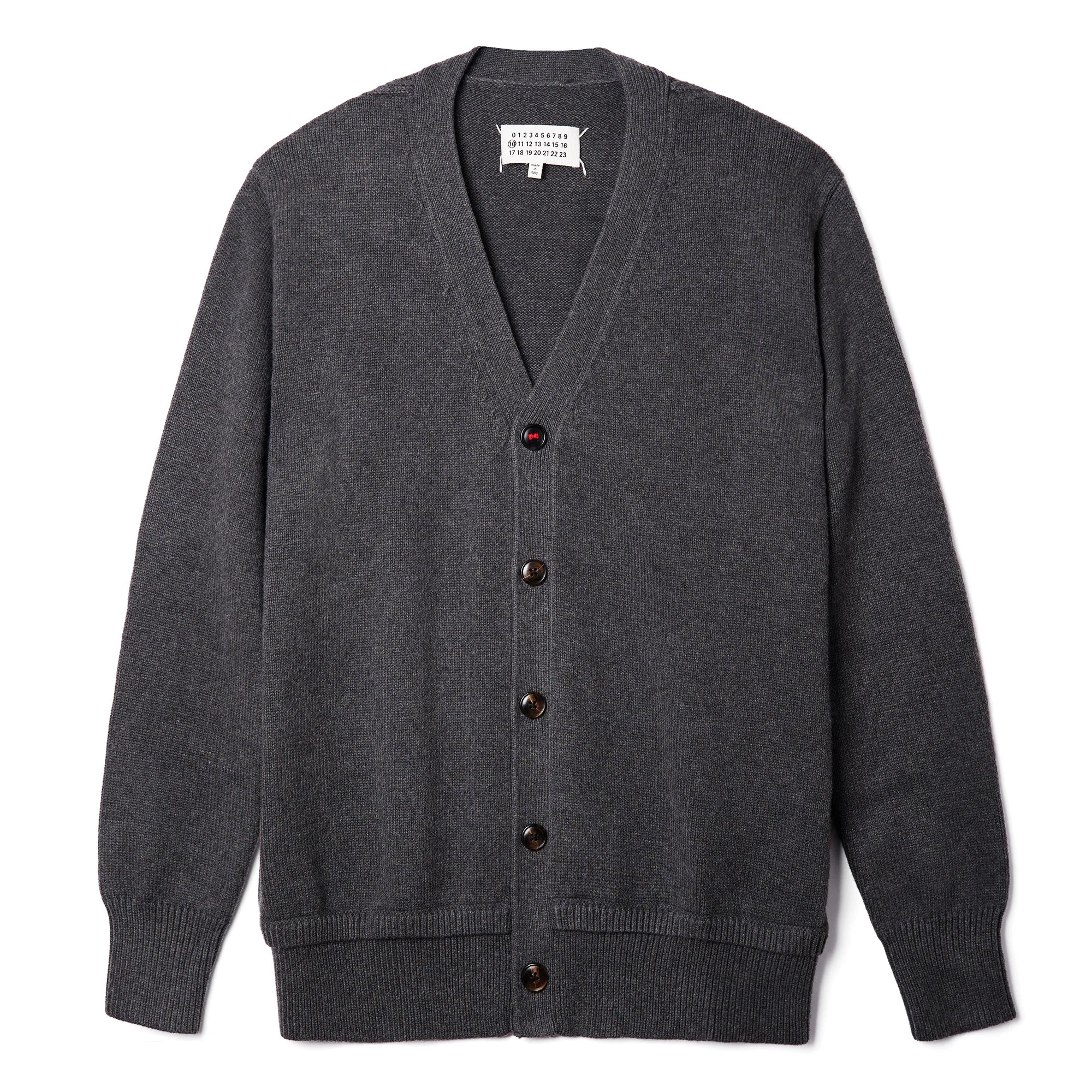 Cleanfit Hand-Sewn Four-Corner Patch Wool Knitted V-Ne Button-Up Cardigan Sweater Outerwear for Men Youth Trend Spring Autumn