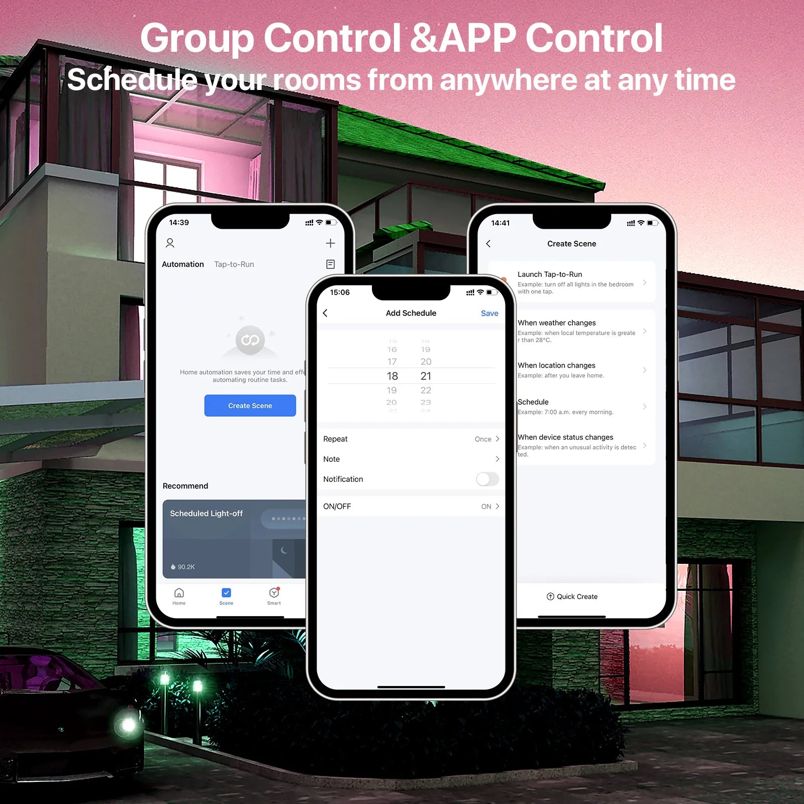 2pcs Smart Light Bulb B22 Bayonet 220V Colour Changing Light Compatible with Echo Alexa Google Home 9W RGBCW Bluetooth WiFi