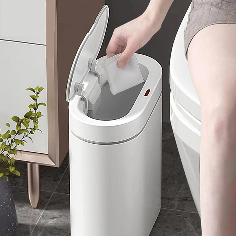 7L Smart Induction Trash Can Automatic Intelligent Sensor Dustbin Electric Touch Trash Bin for Kitchen Bathroom Bedroom Trash