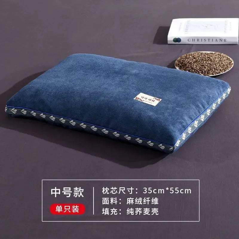 Pure buckwheat husk pillow cervical pillow adult cervical pillow